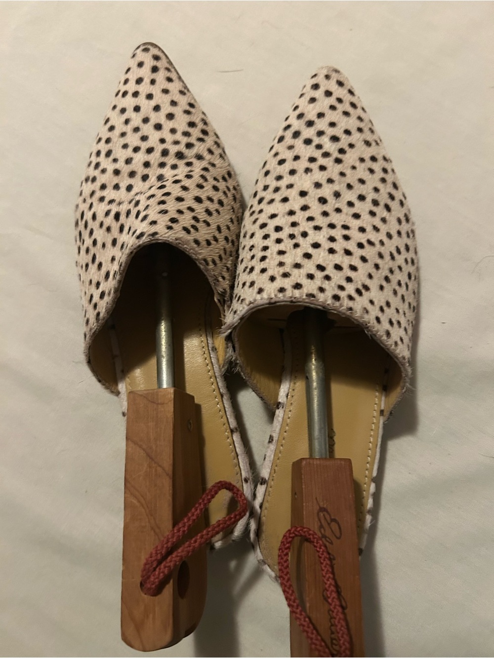 Diba True Pointed Toe Dotted Slip-On Mules